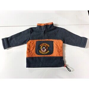 Vintage/Y2K Baby Looney Tunes Taz Colorblock Fleece Pullover Jacket 12M